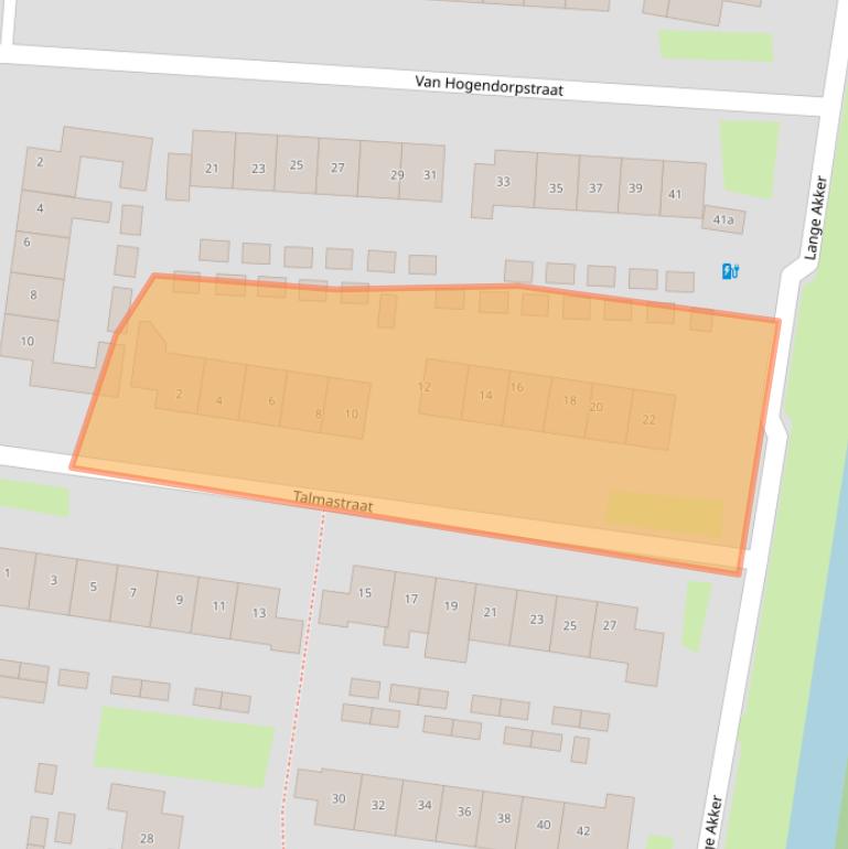 Kaart van postcodegebied 4191HR.