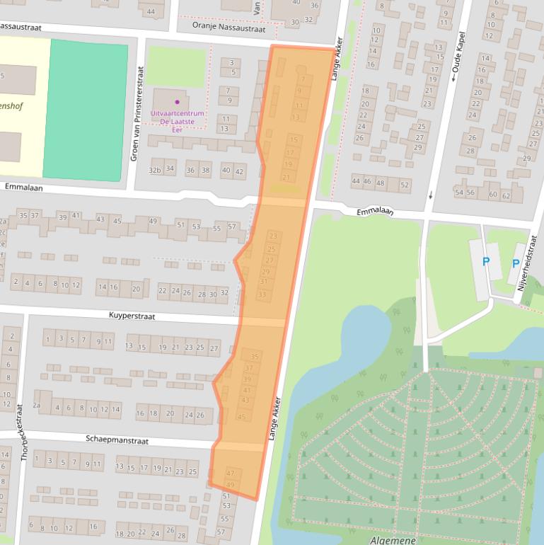 Kaart van postcodegebied 4191JA.