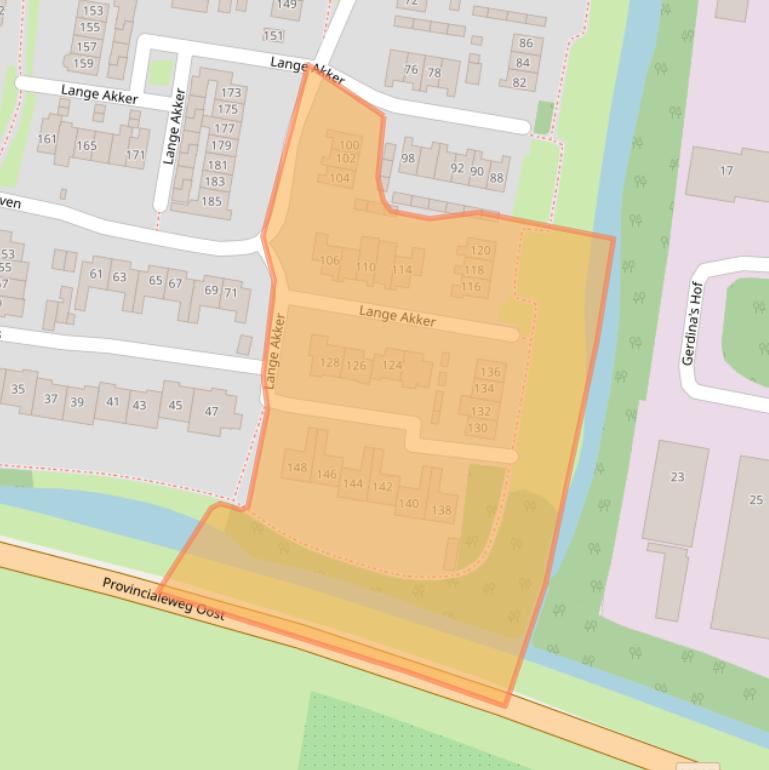 Kaart van postcodegebied 4191JH.