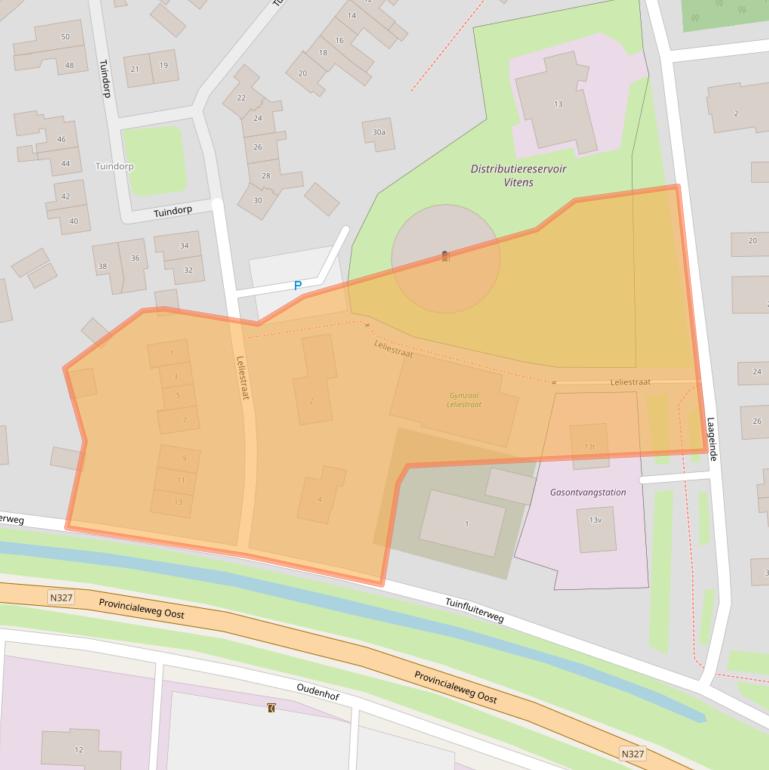 Kaart van postcodegebied 4191KA.