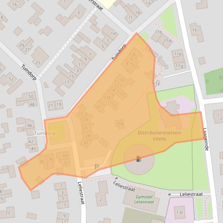 Kaart van postcodegebied 4191KE.