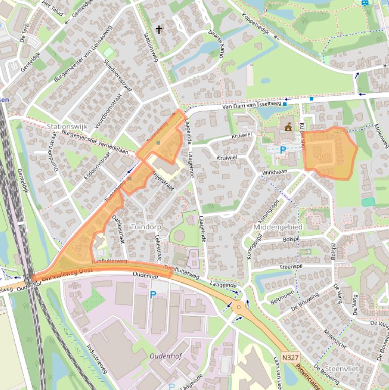 Kaart van postcodegebied 4191KJ.