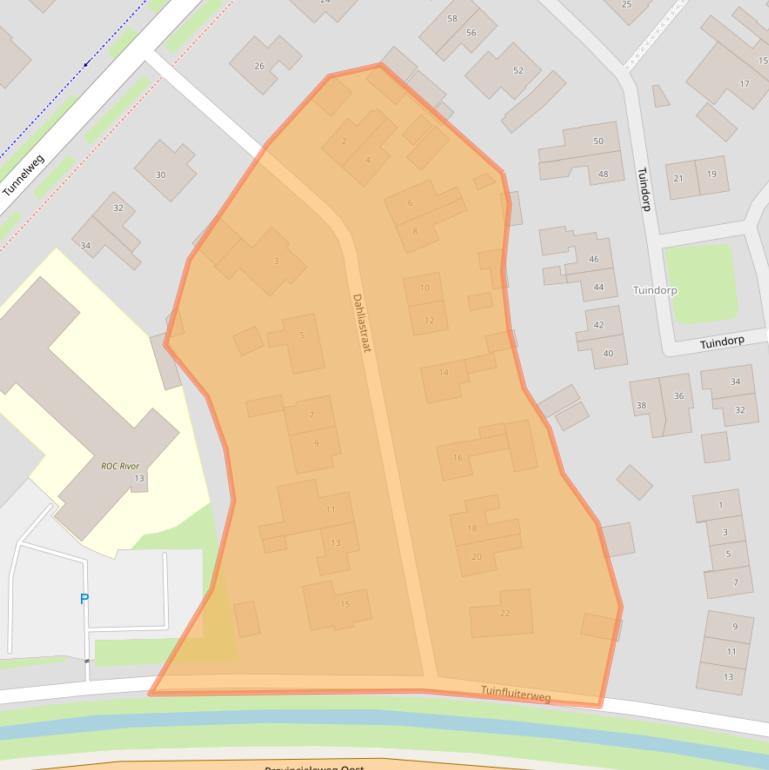 Kaart van postcodegebied 4191KN.