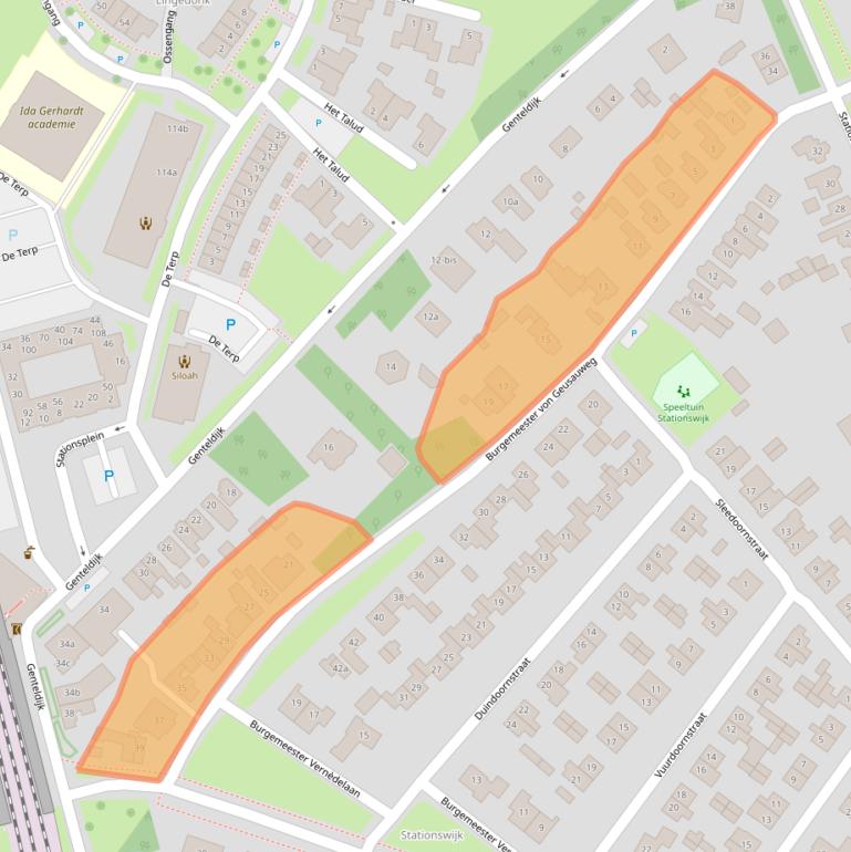 Kaart van postcodegebied 4191KV.