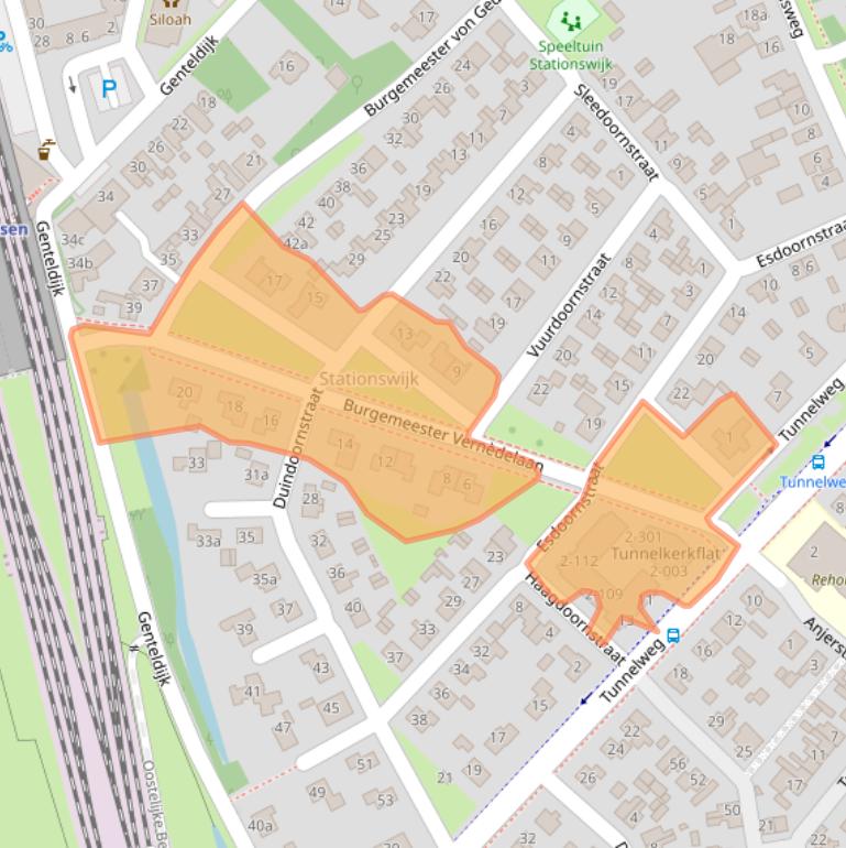 Kaart van postcodegebied 4191KX.