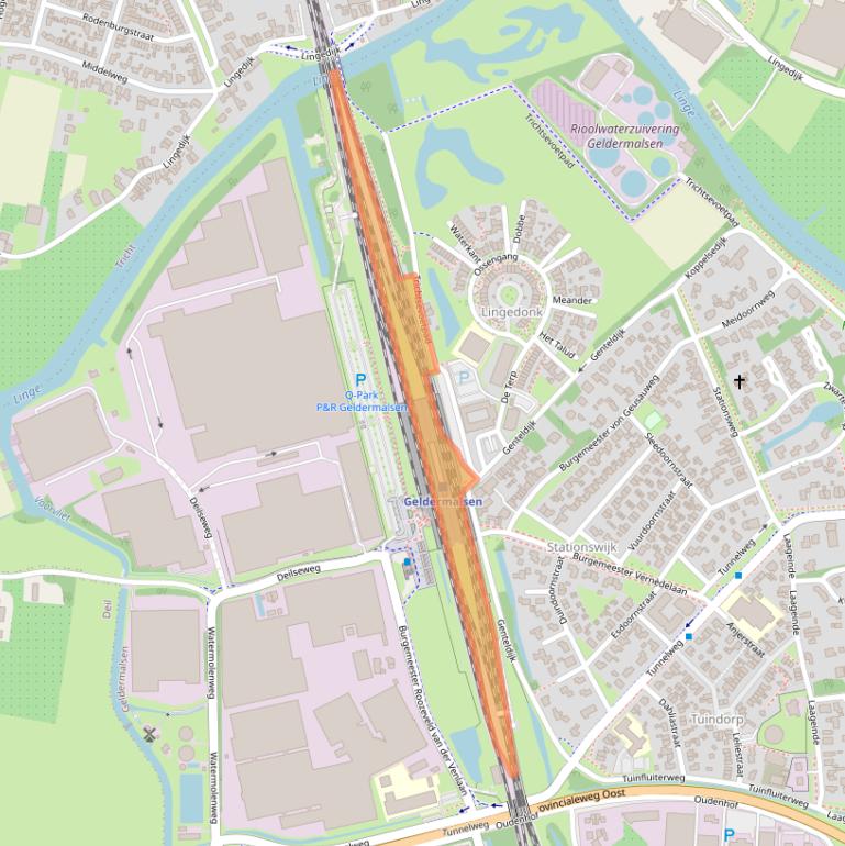 Kaart van postcodegebied 4191LD.