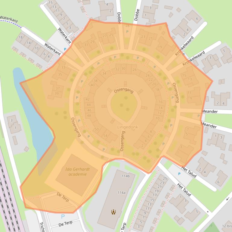 Kaart van postcodegebied 4191LR.
