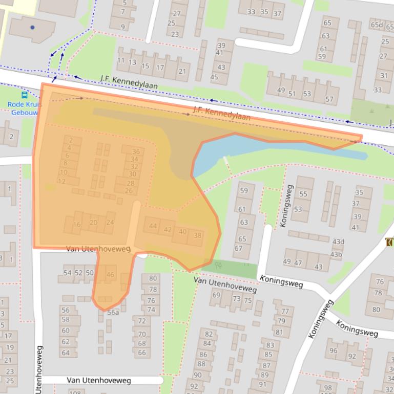 Kaart van postcodegebied 4191MA.