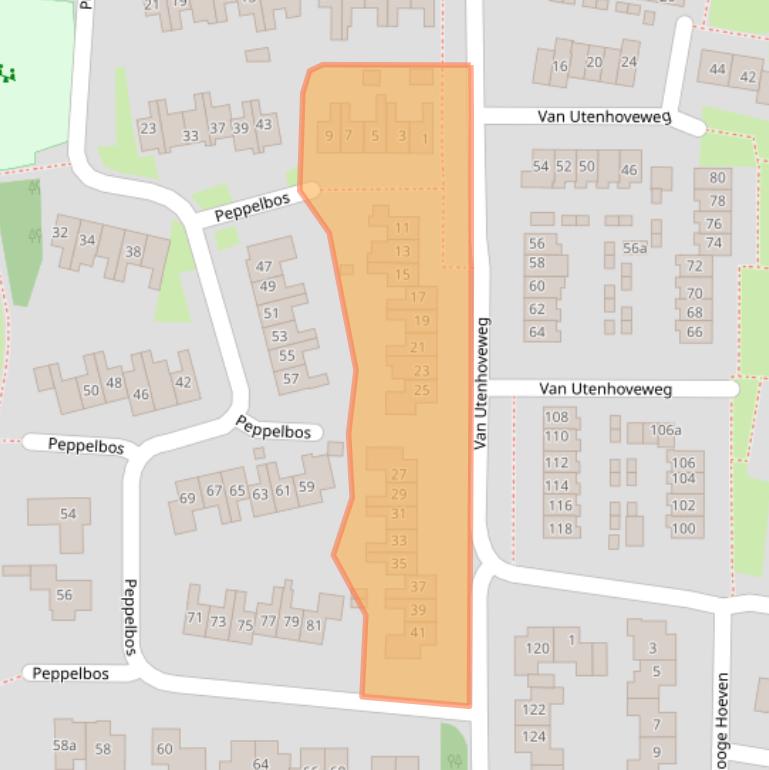 Kaart van postcodegebied 4191MD.