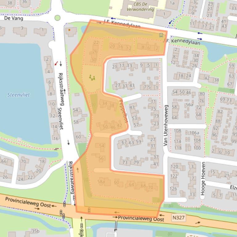 Kaart van postcodegebied 4191MG.