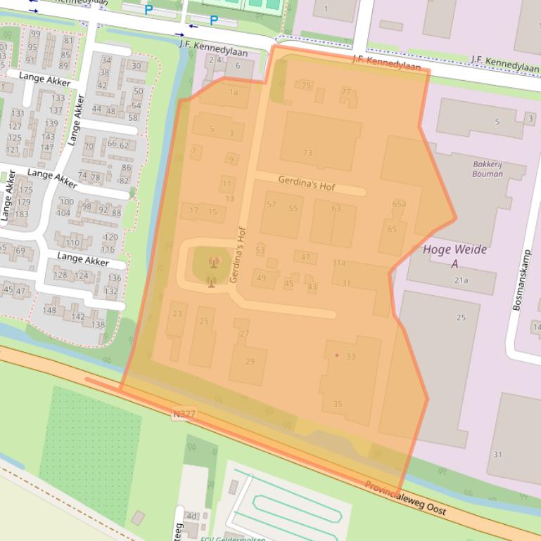 Kaart van postcodegebied 4191MX.