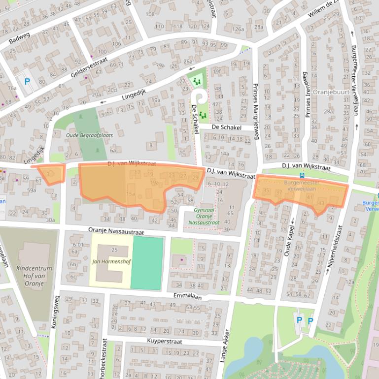 Kaart van postcodegebied 4191NC.