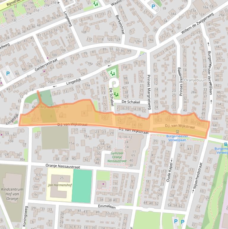 Kaart van postcodegebied 4191ND.