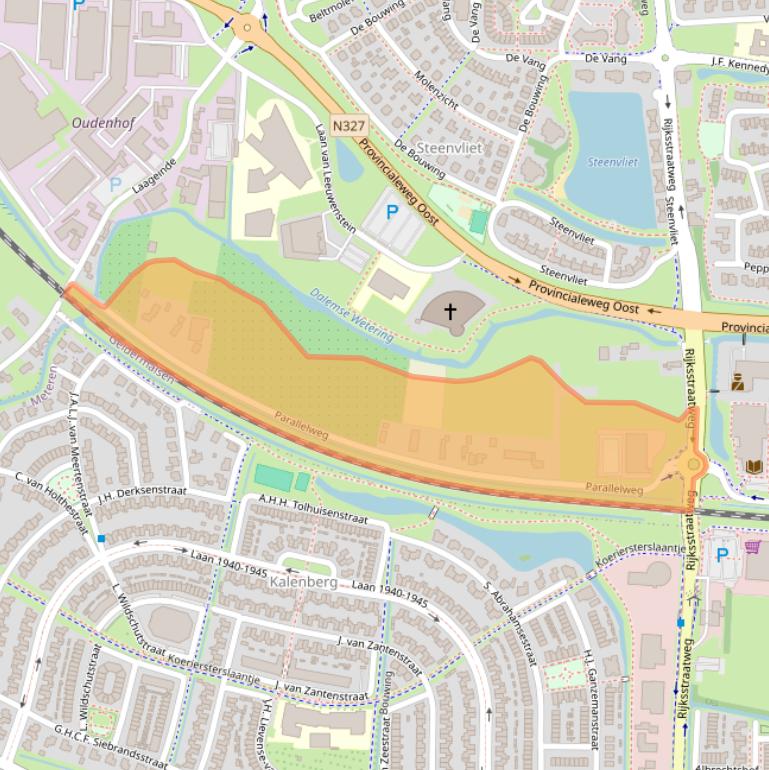 Kaart van postcodegebied 4191NP.