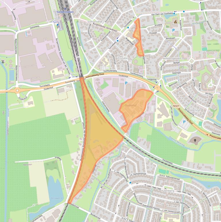 Kaart van postcodegebied 4191NR.