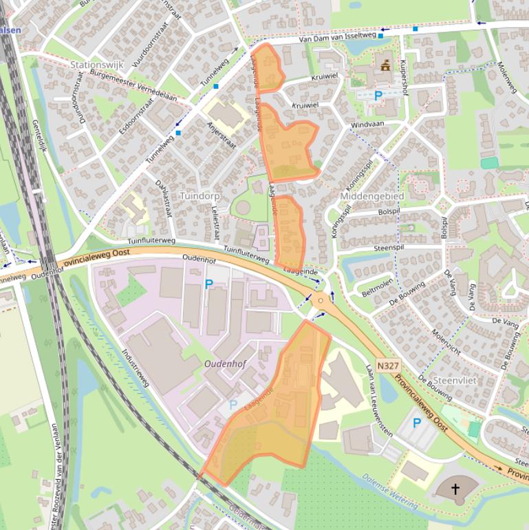 Kaart van postcodegebied 4191NS.