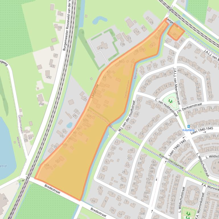 Kaart van postcodegebied 4191NT.