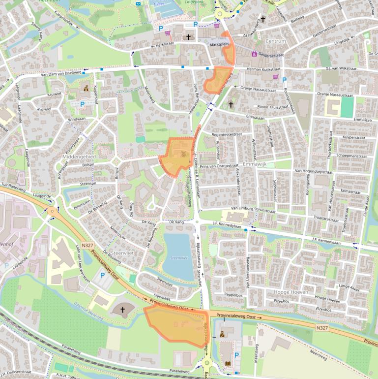 Kaart van postcodegebied 4191SC.