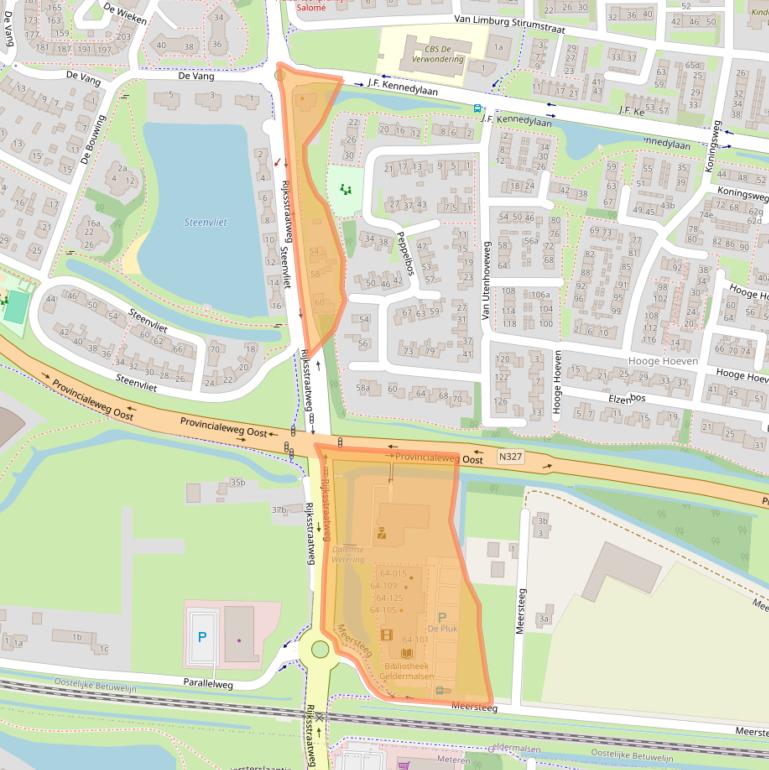 Kaart van postcodegebied 4191SG.