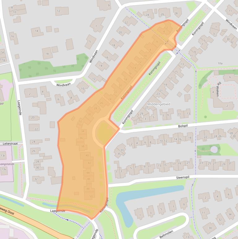Kaart van postcodegebied 4191TB.