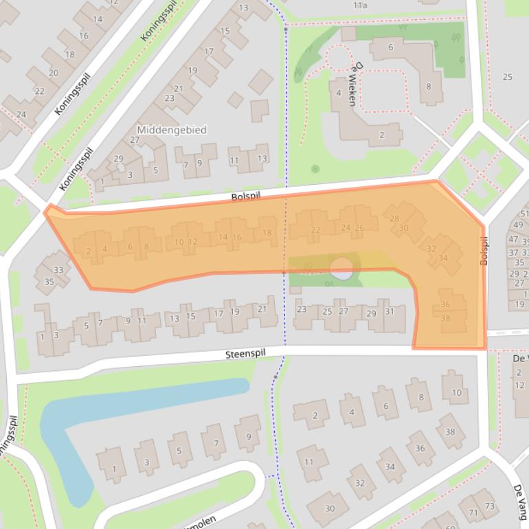 Kaart van postcodegebied 4191TH.