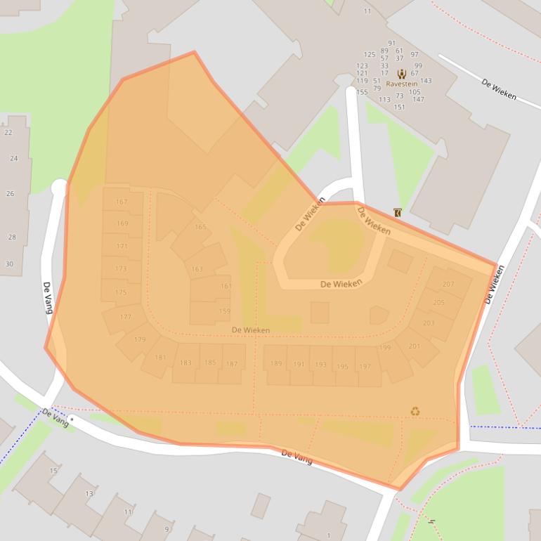Kaart van postcodegebied 4191TT.