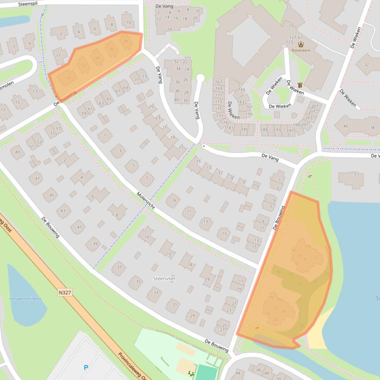 Kaart van postcodegebied 4191TW.