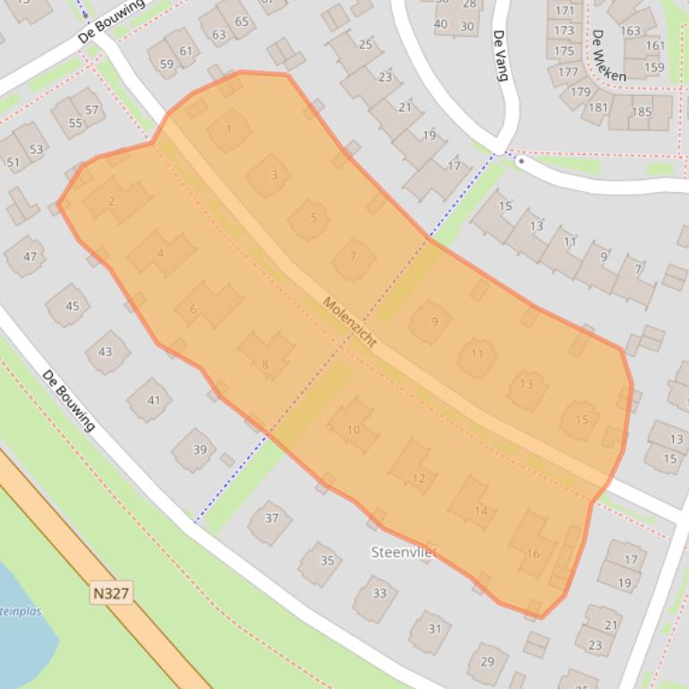 Kaart van postcodegebied 4191TX.