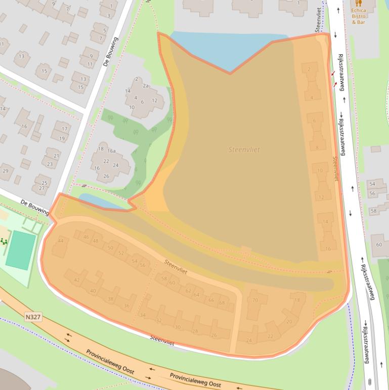 Kaart van postcodegebied 4191TZ.