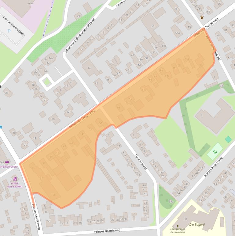 Kaart van postcodegebied 4191WC.