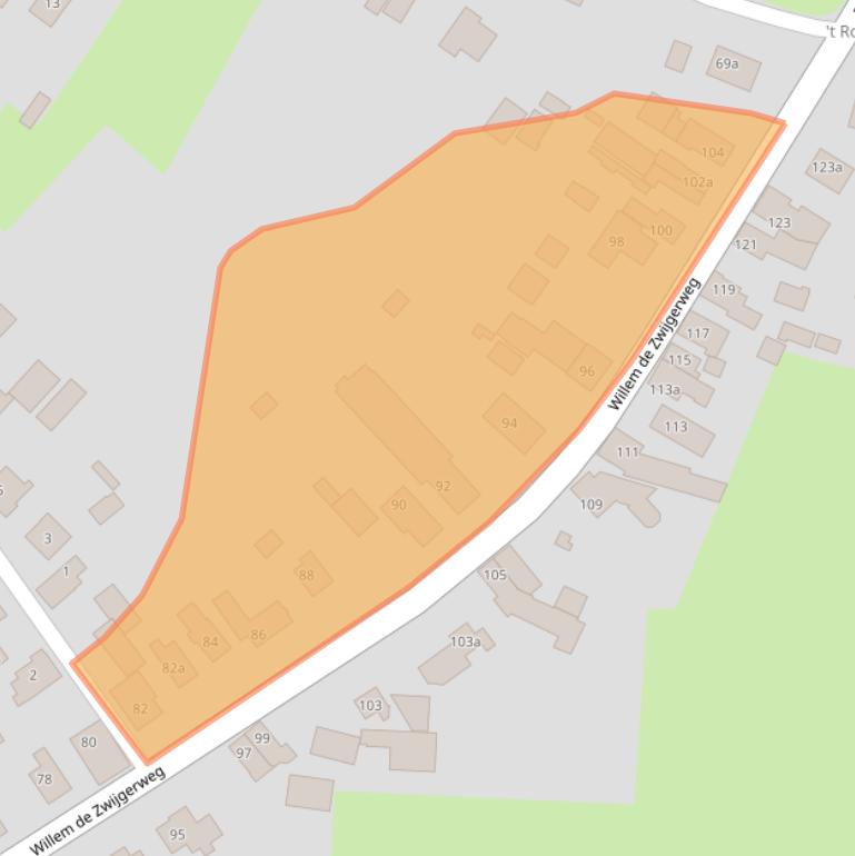 Kaart van postcodegebied 4191WH.