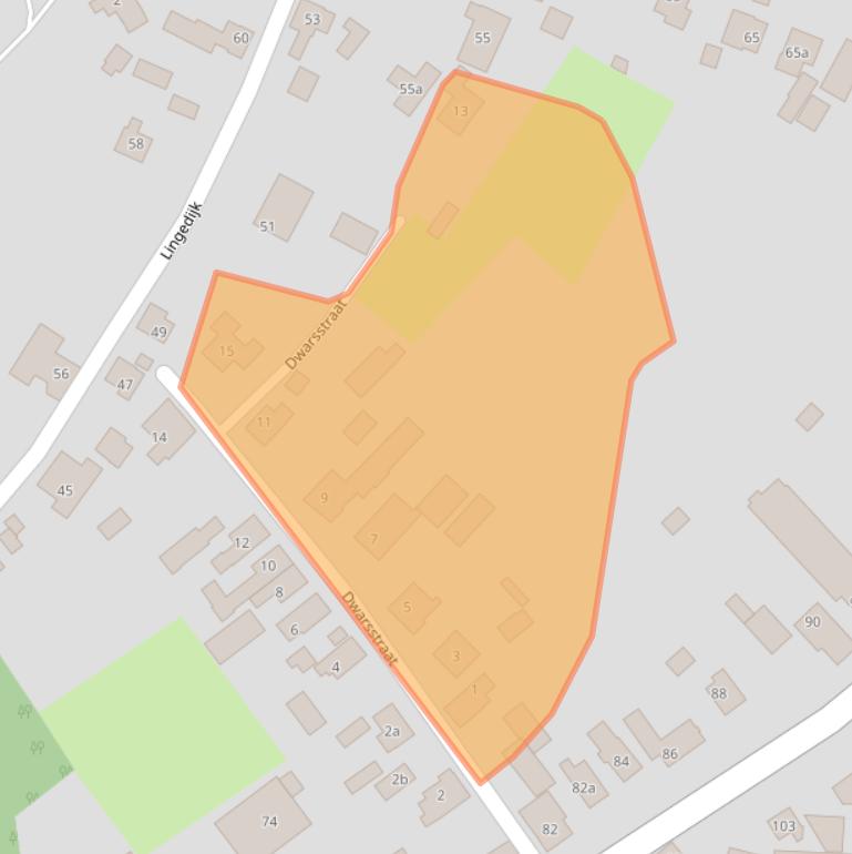 Kaart van postcodegebied 4191WL.