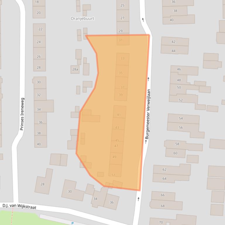 Kaart van postcodegebied 4191XE.