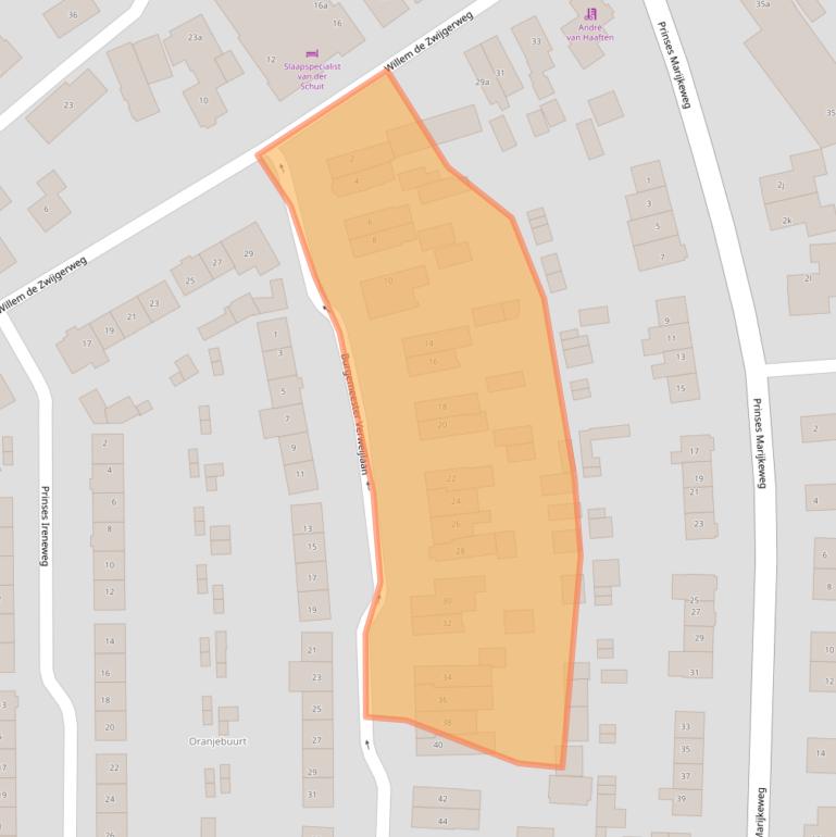 Kaart van postcodegebied 4191XG.