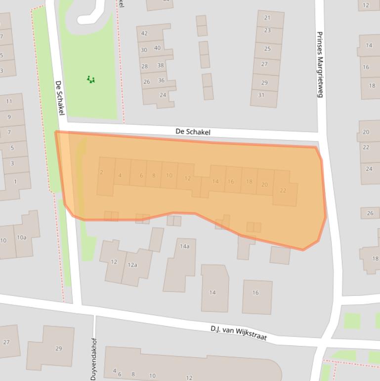 Kaart van postcodegebied 4191XR.