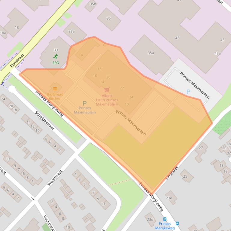 Kaart van postcodegebied 4191XT.