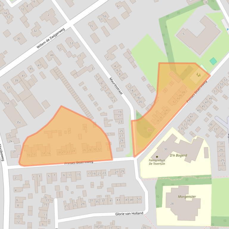 Kaart van postcodegebied 4191ZC.