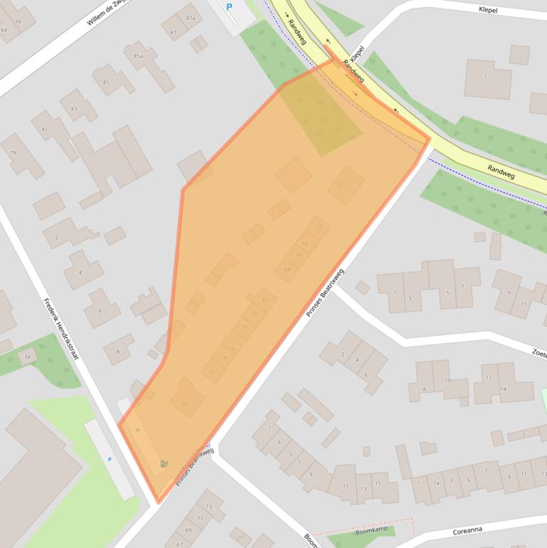 Kaart van postcodegebied 4191ZD.