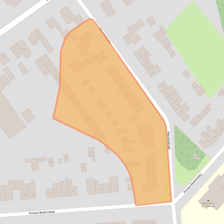 Kaart van postcodegebied 4191ZE.