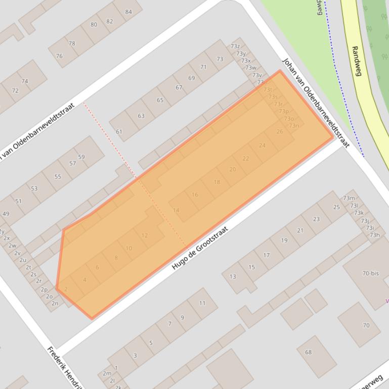 Kaart van postcodegebied 4191ZP.