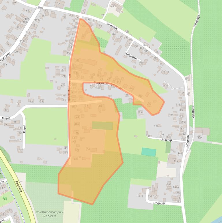 Kaart van postcodegebied 4191ZT.