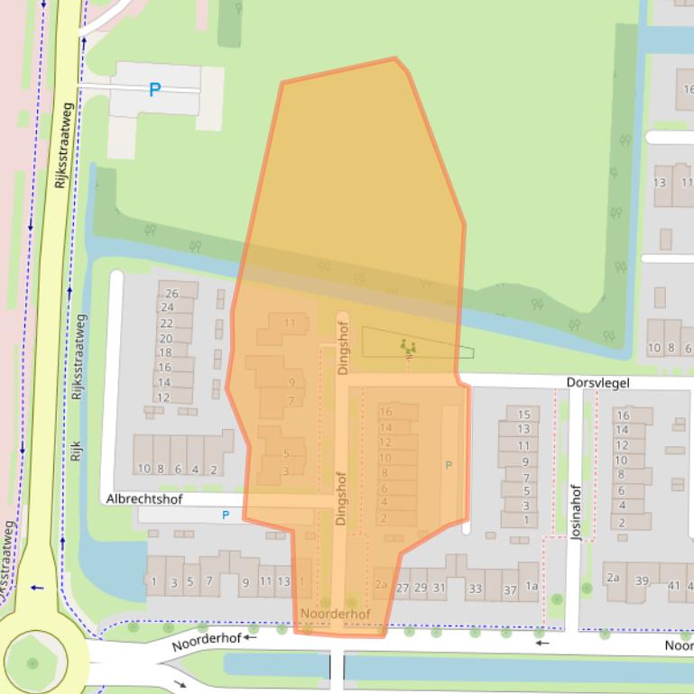 Kaart van postcodegebied 4194AC.
