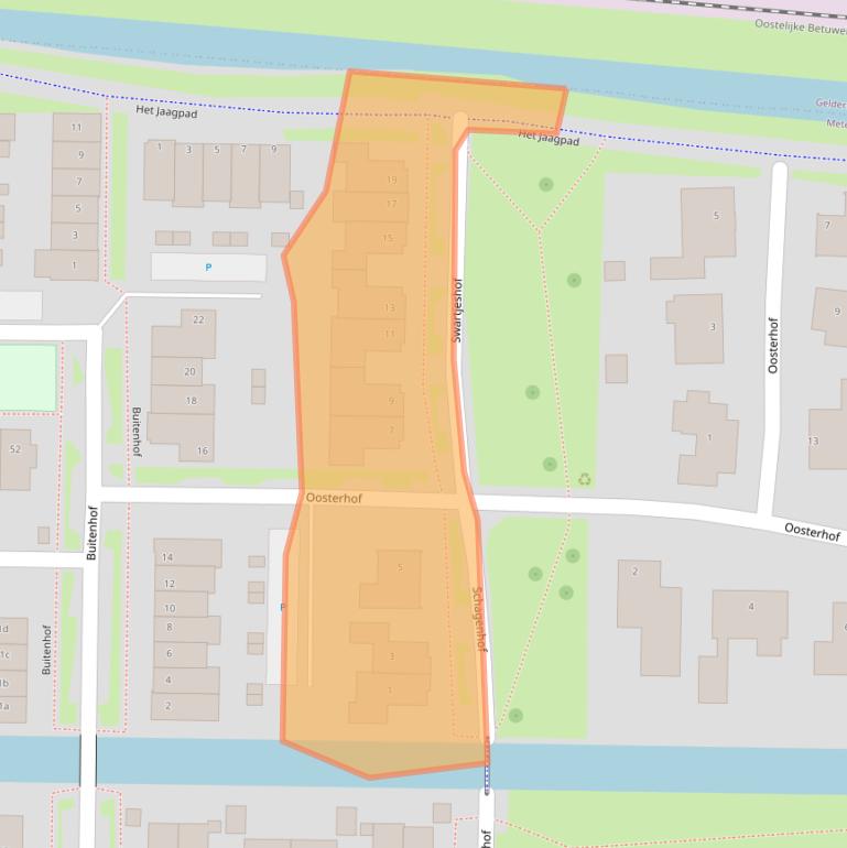 Kaart van postcodegebied 4194AM.