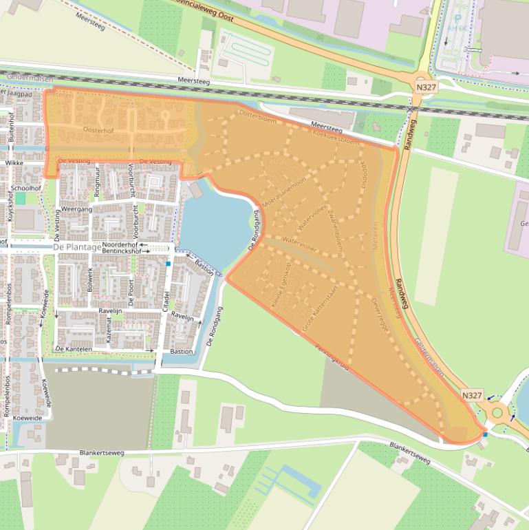 Kaart van postcodegebied 4194AP.