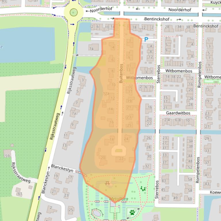 Kaart van postcodegebied 4194CC.