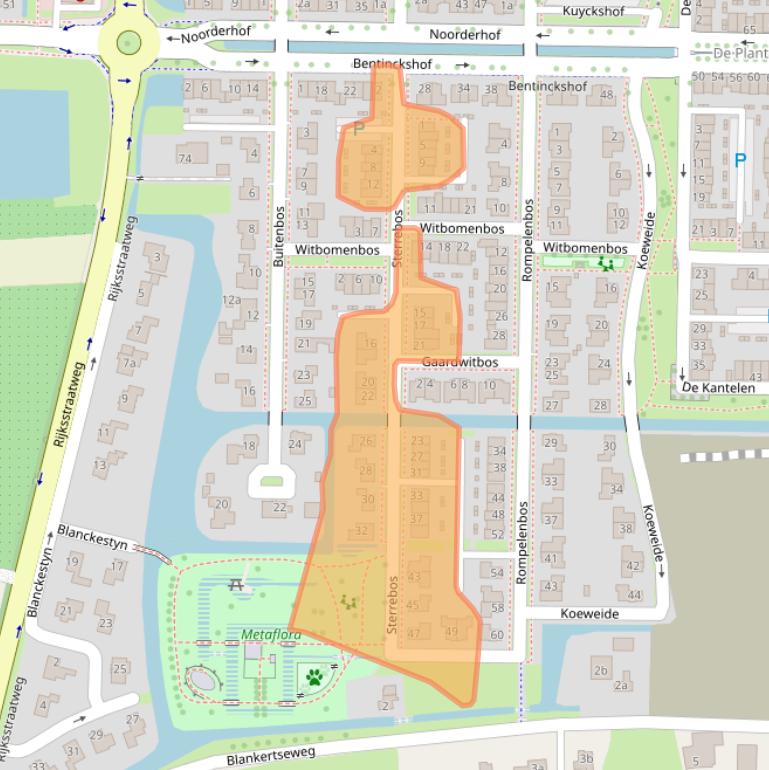 Kaart van postcodegebied 4194CG.