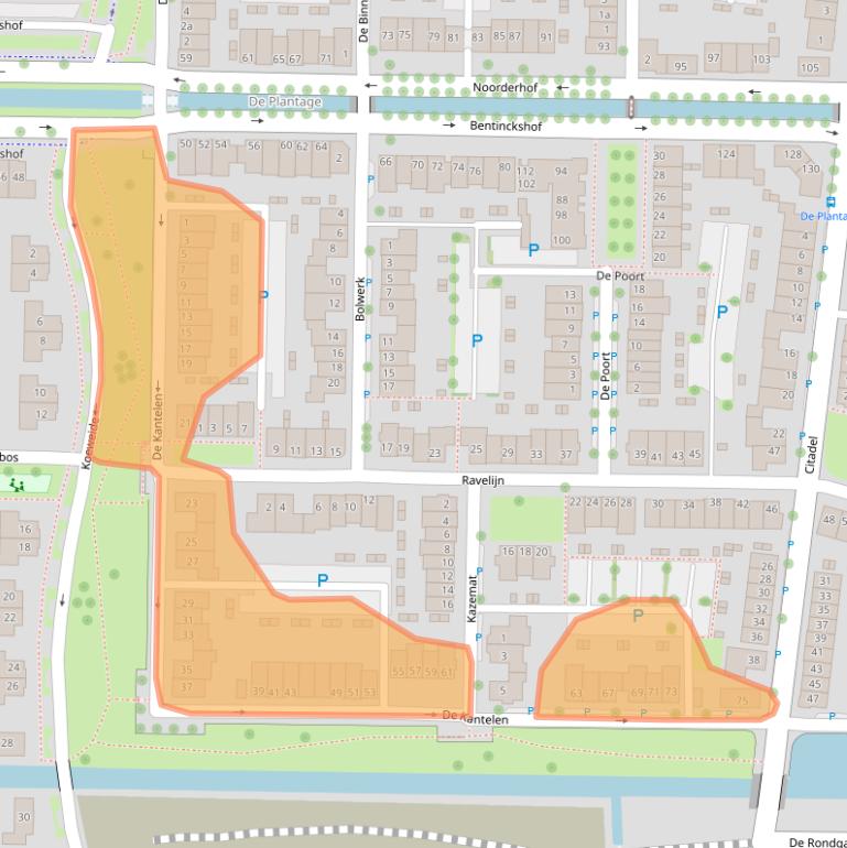 Kaart van postcodegebied 4194CL.