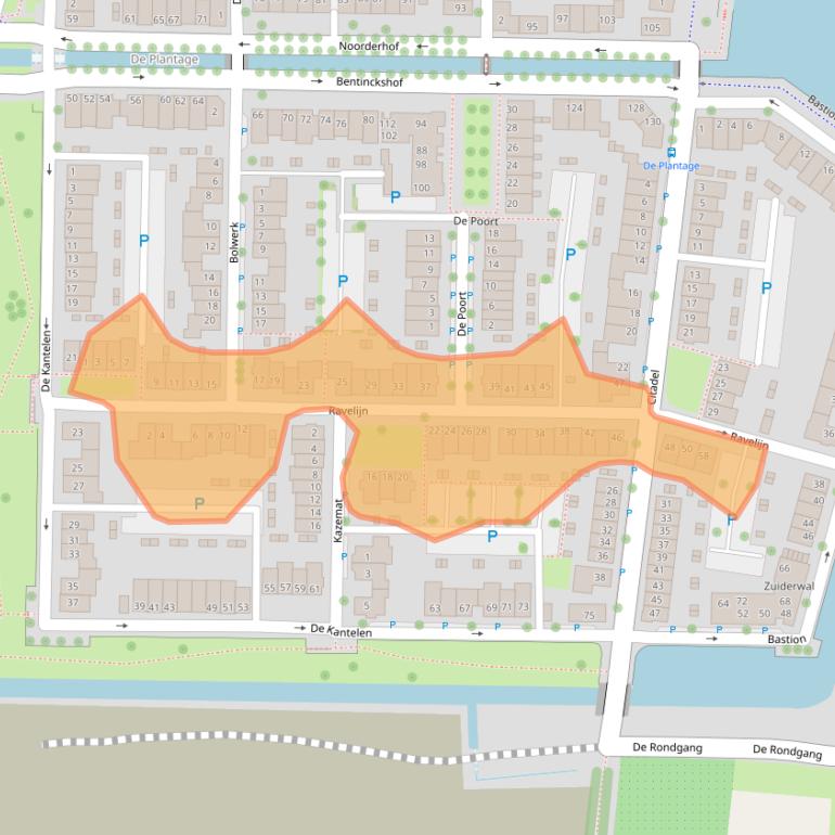 Kaart van postcodegebied 4194CP.