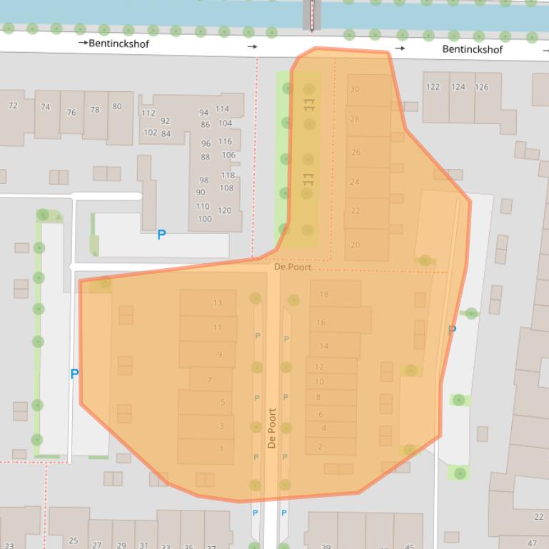 Kaart van postcodegebied 4194CS.