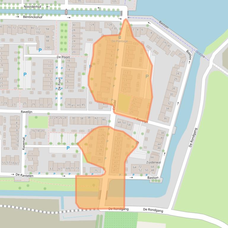 Kaart van postcodegebied 4194CT.